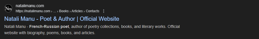 Enhanced result with structured data